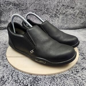 Kuru Kivi Black Slip On Loafer Comfort Leather Casual Shoes Women's Size 8.5 W